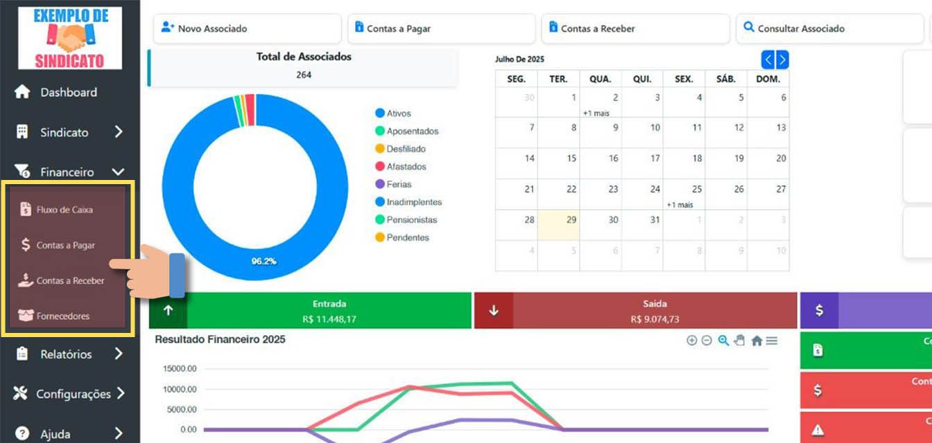 Controle financeiro descomplicado: acompanhe o fluxo de caixa em tempo real, gerencie contas a pagar e a receber, e organize seus fornecedores com eficiência e clareza.